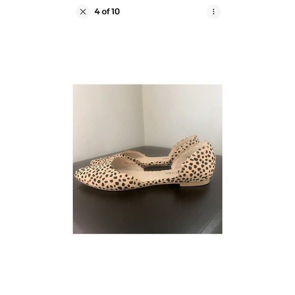 Restricted Shoes Women's 9 D'Orsay Flats Leopard Tan Faux Leather Slip On - Picture 4 of 10